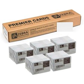 Pacote Zebra com 500 Cartões Originais em PVC Branco para Impressão - Formato CR-80 86x54mm - 104523-111