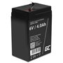 Bateria Chumbo Gel AGM 6V 4A GREEN CELL
