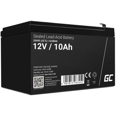 Bateria Chumbo Gel AGM 12V 10A GREEN CELL