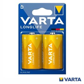 Pilha Alcalina LR20/D 1.5v 2x  Longlife VARTA