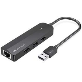 Docking USB 2.0 Vention CHPBB/ 3xUSB/ 1xMicroUSB PD/ 1xRJ45/ Preto
