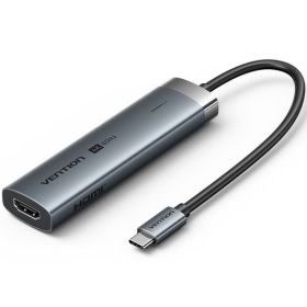 Docking USB-C Vention TGMHB/ 3xUSB/ 1xHDMI/ 1xUSB-C PD