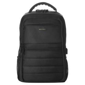 Mochila Vention KRKB0 para Portáteis até 17'/ Impermeável/ Puerto USB/ Antirrobo/ Preta