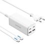 Carregador de Parede Vention FBSWG-EU/ 2xUSB-C + Cabo USB-C/ 2xUSB/ 100W