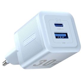 Carregador de Parede GaN Vention FEQL0-EU/ 1xUSB-C/ 1xUSB/ 30W