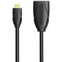 Extensão Micro HDMI 4K Vention v/ Micro HDMI Macho - HDMI Fêmea/ 1m/ Preto