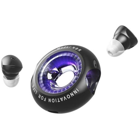 Auriculares Bluetooth Vention NBRB0 com caixa de carregamento/ Autonomia 6h/ Pretos