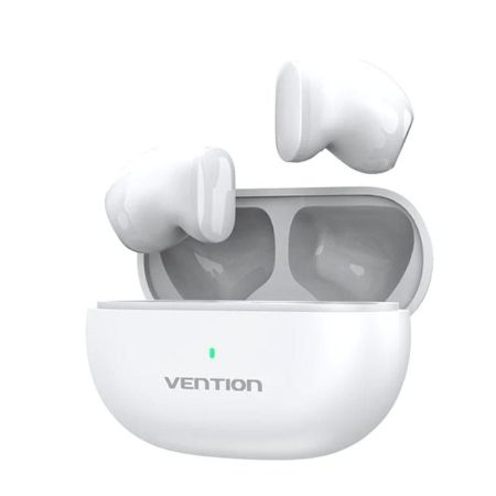 Auriculares Bluetooth Vention Tiny T12 NBLW0 com caixa de carregamento/ Autonomia 6h/ Brancos