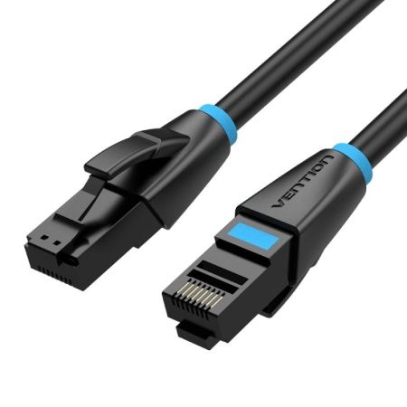 Cabo de Rede RJ45 26AWG UTP Vention IBKBK Cat.6A/ 8m/ Preto