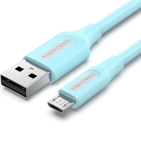 Cabo USB 2.0 Vention COLSF/ USB Macho - MicroUSB Macho/ Até 60W/ 480Mbps/ 1m/ Azul