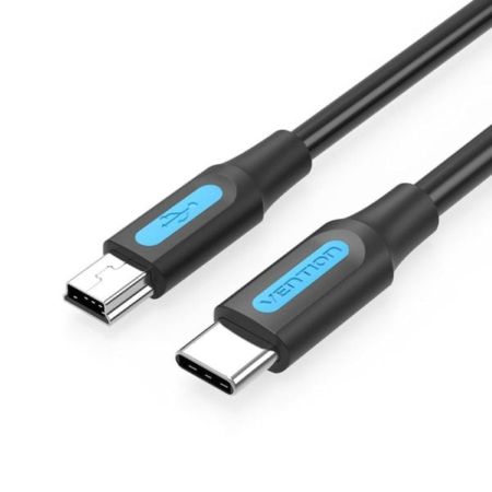 Cabo USB 2.0 USB-C Vention COWBG/ USB-C Macho - MiniUSB Macho/ Até 10W/ 480Mbps/ 1.5m/ Preto