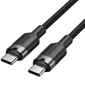 Cabo USB 2.0 USB-C 3A Vention TRDBH/ USB-C Macho - USB-C Macho/ Até 60W/ 480Mbps/ 2m/ Preto