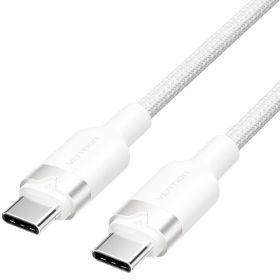 Cabo USB 2.0 USB-C 3A Vention TRDWH/ USB-C Macho - USB-C Macho/ Até 60W/ 480Mbps/ 2m/ Branco