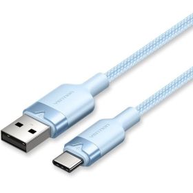 Cabo USB 2.0 USB-C Vention CTNLF/ USB-C Macho - USB Macho/ Até 60W/ 480Mbps/ 1m/ Azul