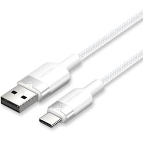 Cabo USB 2.0 USB-C Vention CTNWH/ USB-C Macho - USB Macho/ Até 60W/ 480Mbps/ 2m/ Branco