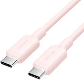 Cabo USB 2.0 USB-C 3A Vention TRCPH/ USB-C Macho - USB-C Macho/ Até 60W/ 480Mbps/ 2m/ Rosa