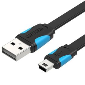 Cabo USB 2.0 Vention VAS-A14-B150/ Mini USB Macho - USB Macho/ Até 10W/ 480Mbps/ 1.5m/ Azul e Preto