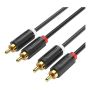 Cabo Stereo Vention BCMBF/ 2x RCA Macho - 2x RCA Macho/ 1m/ Preto