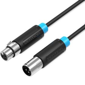 Cabo Stereo Vention BBFBJ/ XLR Macho - XLR Fêmea/ 5m/ Preto