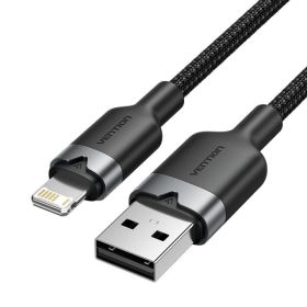 Cabo USB Lightning Vention LANBF/ USB Macho - Lightning Macho/ 480Mbps/ 1m/ Preto