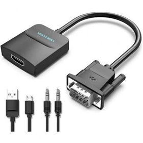 Cabo Conversor Vention ACNBF/ VGA Macho - HDMI Fêmea/ 1m/ Preto