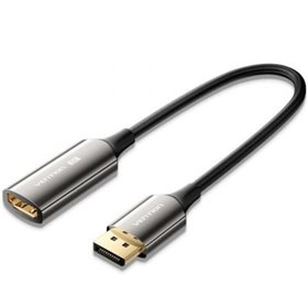 Cabo Conversor Vention HFNBC/ DisplayPort Macho - HDMI Fêmea/ 25cm/ Preto