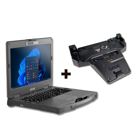 Inclui Office! GETAC S410 Rugged Extreme, i5 6300U 2.4 GHz, 16 GB RAM, 1.00 TB SSD, 14 '' FullHD 1920x1080 + Docking Station - R