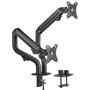 Soporte de Mesa para 2 Monitores Aisens DT32TSR-141/ Giratorio/ Inclinable/ hasta 8kg