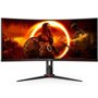 Monitor Gaming Ultraparonámico Curvo AOC CU34G2XP/BK 34"/ WQHD/ 1ms/ 180Hz/ VA/ Negro