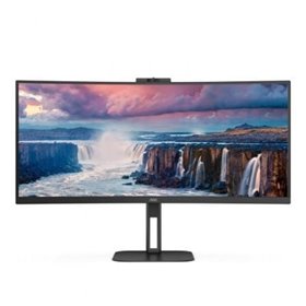 Monitor profissional curvo ultrawide AOC CU34V5CW/BK de 34"/ UWQHD/ Webcam/ Multimídia/ Altura ajustável/ Preto Monitor Profesional Curvo Ultrapanorámico AOC CU34V5CW/BK 34"/ UWQHD/ Webcam/ Multimedia/ Regulable en altura/ Negro