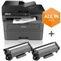 Multifunción Láser Monocromo Brother MFC-L2827DWXL WiFi/ Fax/ Dúplex/ Pack impresora + consumibles XL/ Negra