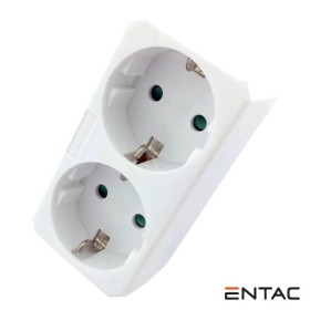 Tomada Elétrica C/ 2 Saídas Branco Entac