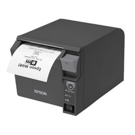Impressora de bilhetes Epson TM-T70II/ Térmica/ Largura do papel 80 mm/ USB-RS232/ Preta Impresora de Tickets Epson TM-T70II/ Térmica/ Ancho papel 80mm/ USB-RS232/ Negra