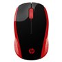 Ratón Inalámbrico HP 200/ 1000 DPI/ Rojo Imperial