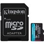 Tarjeta de Memoria Kingston CANVAS Go! Plus 256GB microSD XC con Adaptador/ Clase 10/ 200MBs
