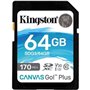 Tarjeta de Memoria Kingston CANVAS Canvas Go! Plus 64GB SD XC/ Clase 10/ 170MBs