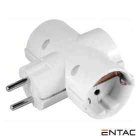 Tomada Elétrica C/ 3 Saídas Branco Entac