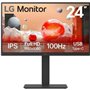 Monitor Profesional LG 24BA750-B 23.8"/ Full HD/ Multimedia/ Regulable en altura/ Negro