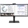 Monitor Profesional Ultrapanorámico Curvo LG 34BQ77QC-B 34"/ WQHD/ Webcam/ Multimedia/ Regulable en altura/ Negro