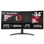 Monitor Profesional Ultrapanorámico Curvo LG 34WR50QK-B 34"/ WQHD/ Negro