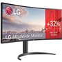 Monitor Profesional Ultrapanorámico Curvo LG 34WR55QK-B 34"/ WQHD/ Regulable en altura/ Negro