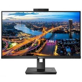 Monitor Profesional Philips 242B1H 23.8"/ Full HD/ Webcam/ Multimedia/ Regulable en altura/ Negro