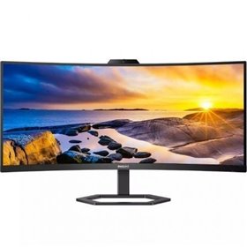 Philips 34E1C5600HE Monitor profissional ultrawide curvo de 34"/ WQHD/ Webcam/ Multimídia/ Altura ajustável/ Preto Monitor Profesional Ultrapanorámico Curvo Philips 34E1C5600HE 34"/ WQHD/ Webcam/ Multimedia/ Regulable en altura/ Negro