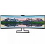 Monitor Profesional Ultrapanorámico Curvo Philips 499P9H 48.8"/ Dual QHD/ Webcam/ Multimedia/ Regulable en altura/ Negro