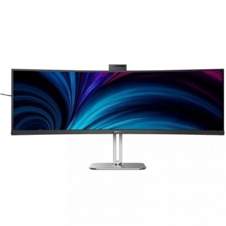 Monitor Profesional Ultraparonámico Curvo Philips 49B2U5900CH 48.8"/ Dual QHD/ Webcam/ Multimedia/ Regulable en altura/ Plata y 