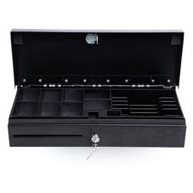 Gaveta de dinheiro Premier V46 HQ-B/Automática/Preta Cajón Portamonedas Premier V46 HQ-B/ Automático/ Negro