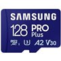 Tarjeta de Memoria Samsung PRO Plus 2023 128GB microSD XC/ Clase 10/ 180MBs