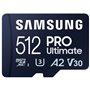 Tarjeta de Memoria Samsung Pro Ultimate 512GB microSD XC con Adaptador/ Clase 10/ 200MBs