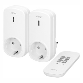 Conjunto 2 Tomadas Elétricas C/ Comando S/ Fios Virone Conjunto 2 Tomadas Elétricas C/ Comando S/ Fios Virone