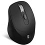 Ratón Ergonómico Inalámbrico por Bluetooth/ 2.4GHz Subblim Comfort Ergo Dual Battery/ Batería recargable/ Hasta 2400 DPI/ Negro